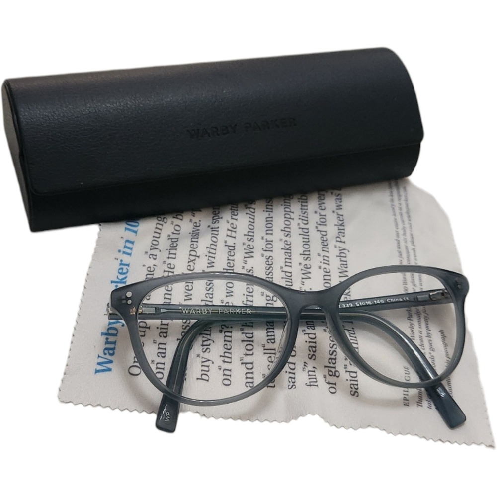 Warby Parker Nadia M 339 Eyeglasses Grey Catβ Eye Frames Only51-16-140 with Case